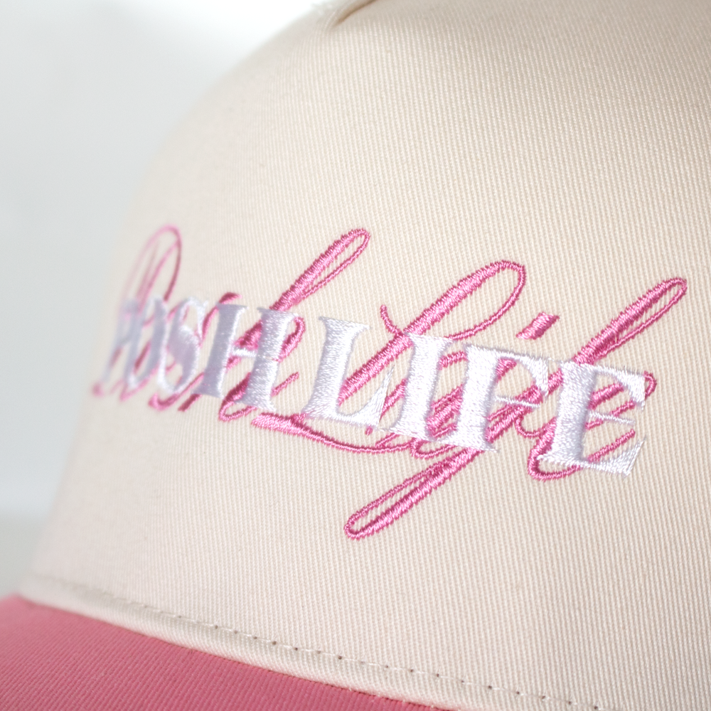White & Pink Snapback
