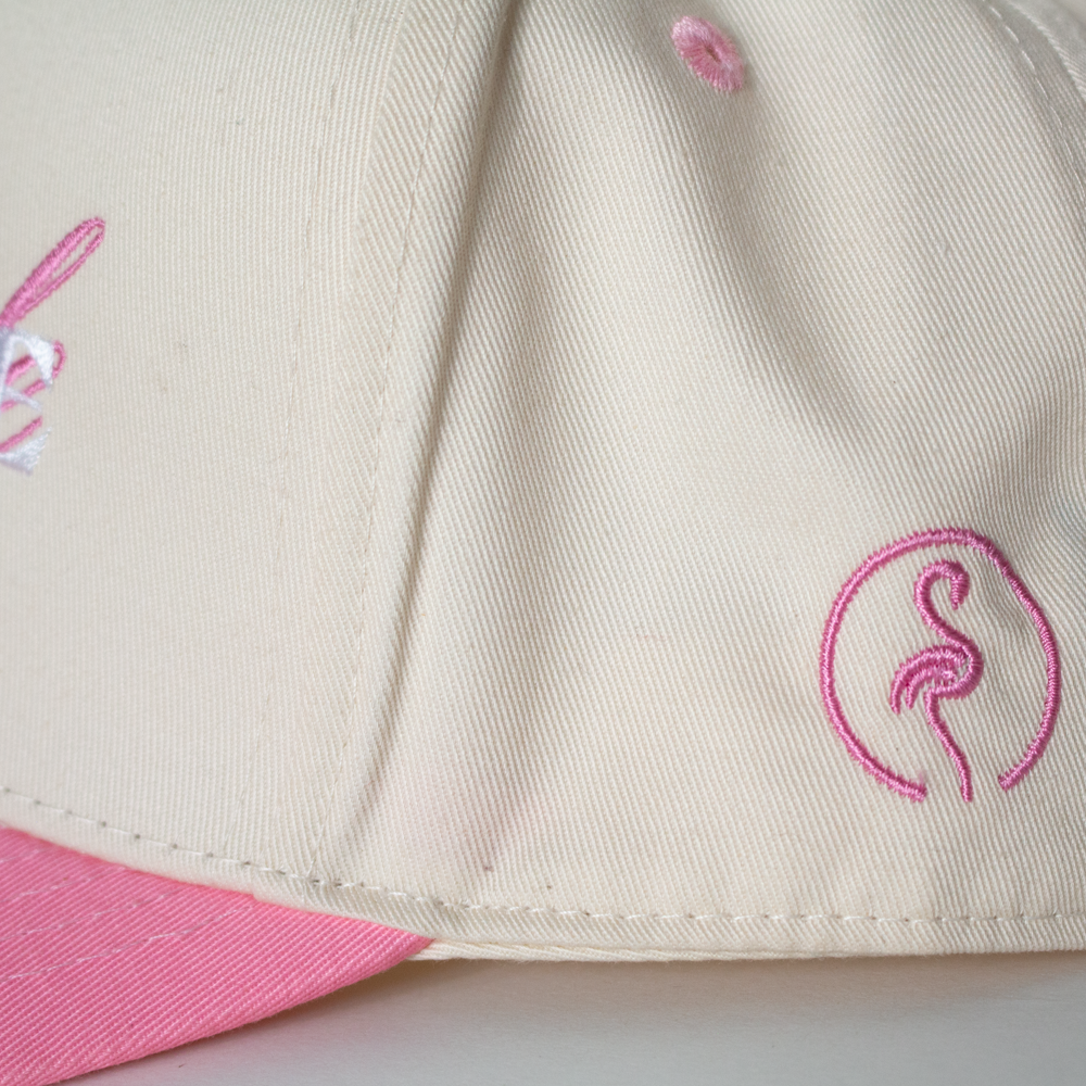 White & Pink Snapback Posh Life Shop