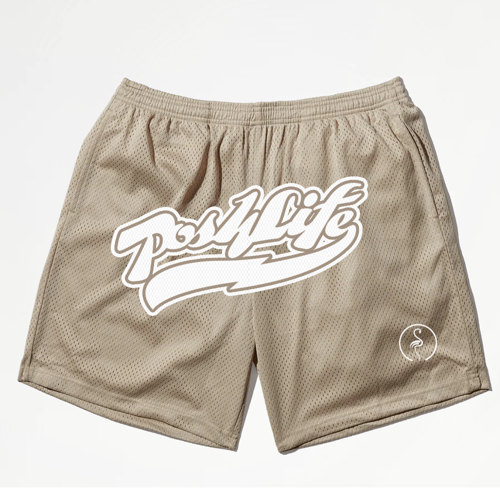 Mesh Shorts - Desert Tan Posh Life Shop
