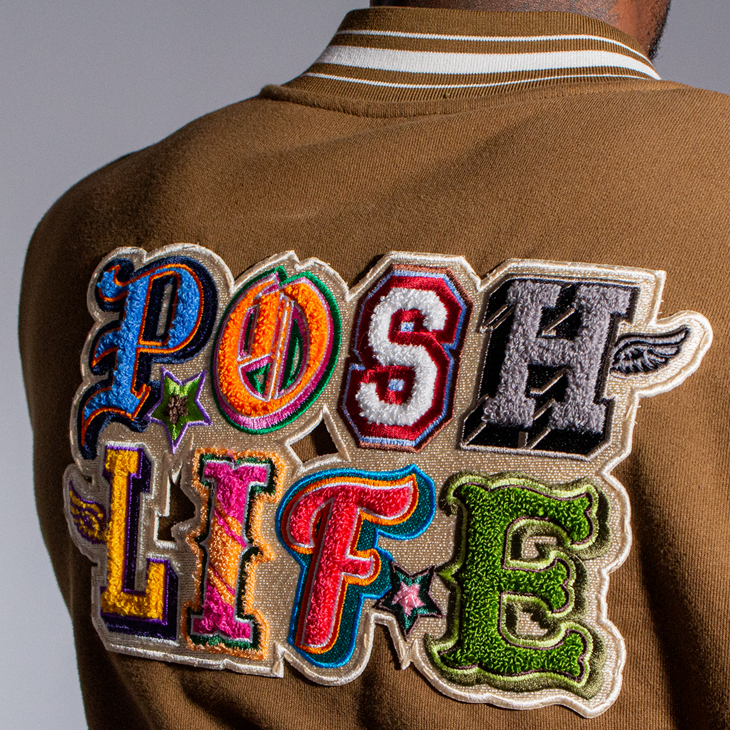 Varsity Sweater Jacket - Chestnut Posh Life Shop