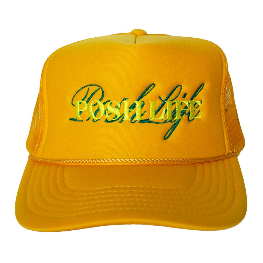 Canary Yellow Trucker Hat Posh Life Shop