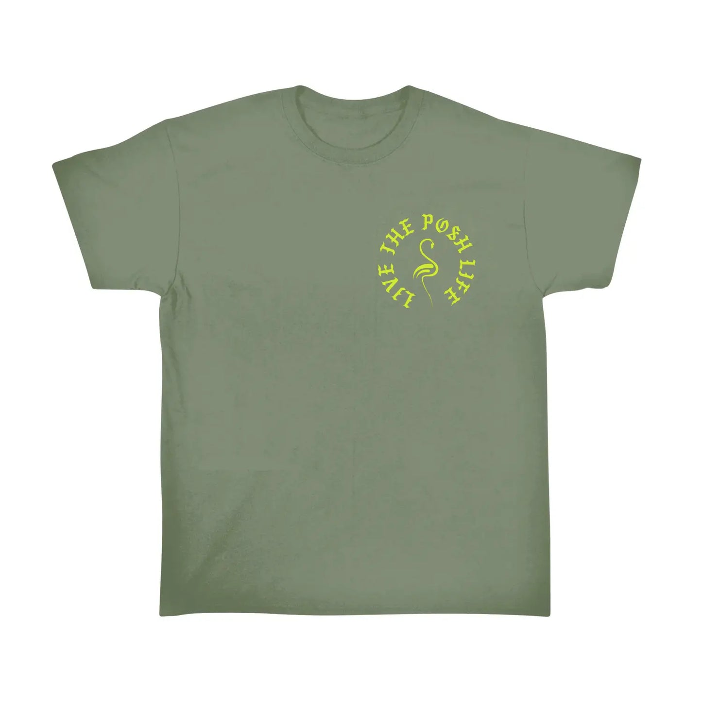 Posh Life T-Shirt - Sage & Neon Posh Life Shop