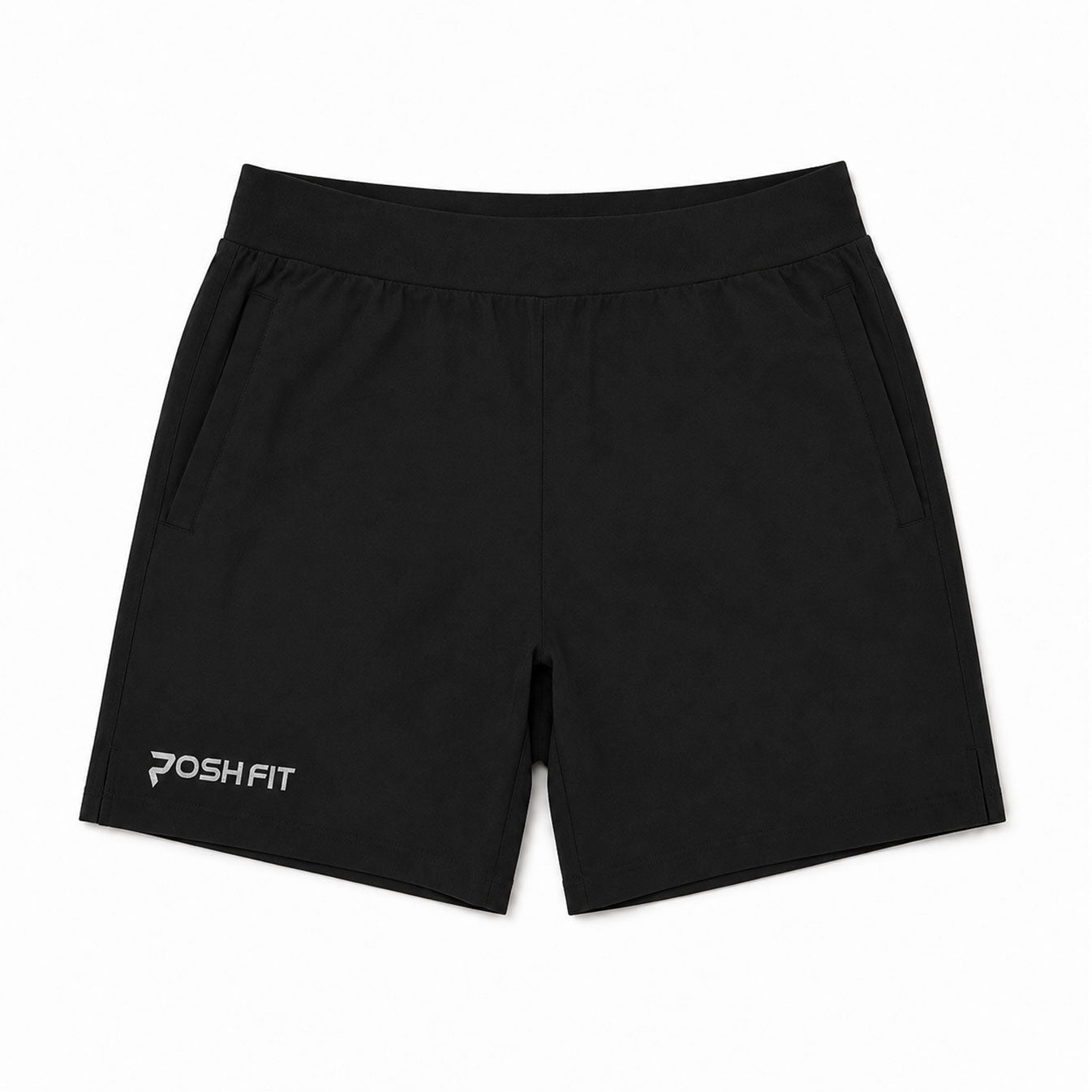 Mens Shorts - Black & Silver Posh Life Shop