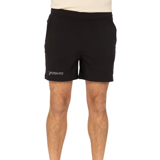 Mens Shorts - Black & Silver Posh Life Shop