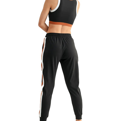 Womens Set - Tan & White Stripe Posh Life Shop