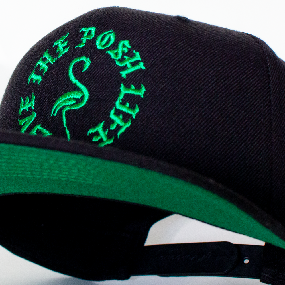 Black & Green Snapback