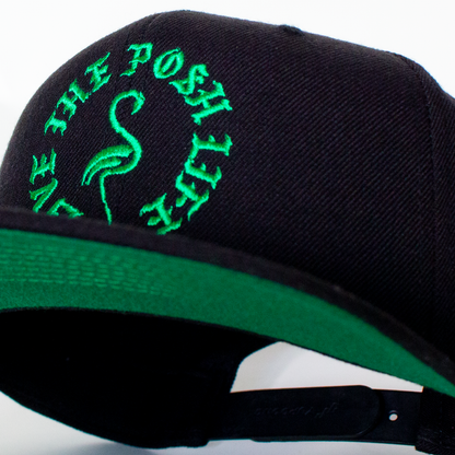 Black & Green Snapback