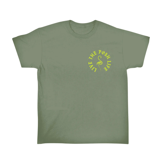 Posh Life T-Shirt - Sage & Neon