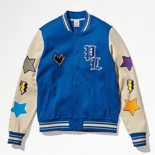 Varsity Sweater Jacket - Cobalt Blue