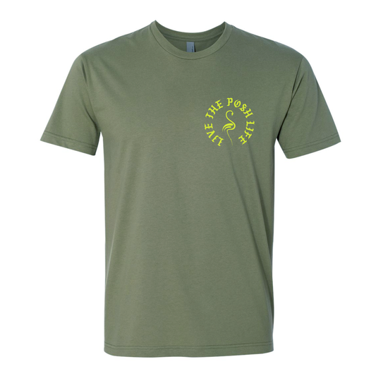 Posh Life T-Shirt - Sage & Neon